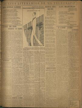 ‘Los Jueves Literarios de El Telégrafo' 27 de septiembre  1923