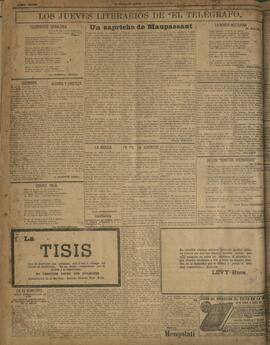 ‘Los Jueves Literarios de El Telégrafo' 16 de diciembre 1920