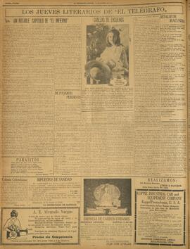 ‘Los Jueves Literarios de El Telégrafo' 15 de enero 1920