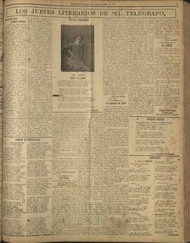 ‘Los Jueves Literarios de El Telégrafo'  3 de febrero  1916