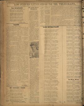 ‘Los Jueves Literarios de El Telégrafo' 31 de octubre  1918