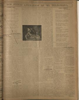 ‘Los Jueves Literarios de El Telégrafo' 13 de abril 1916