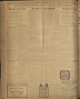 ‘Los Jueves Literarios de El Telégrafo' 28 de noviembre  1918