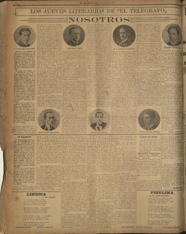 ‘Los Jueves Literarios de El Telégrafo' 17 de octubre  1918