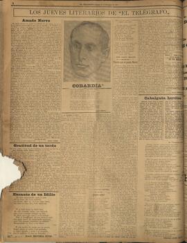 ‘Los Jueves Literarios de El Telégrafo' 26 de septiembre 1918