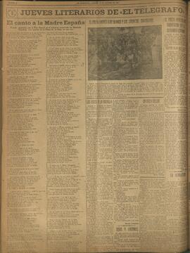 ‘Los Jueves Literarios de El Telégrafo' 18 de octubre  1923